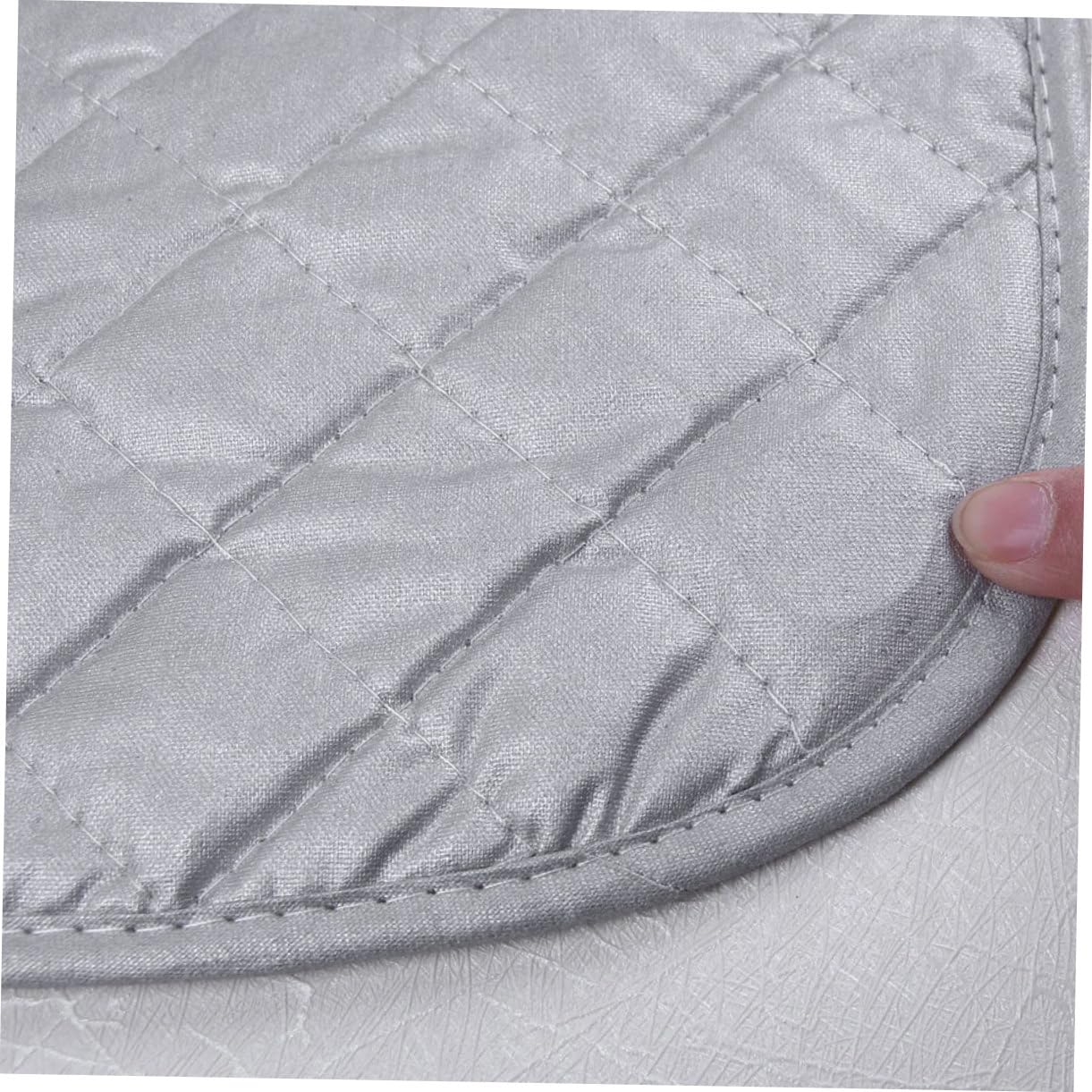 Tappetino da Stiro Antiscivolo 55x120 Cm in Cotone | Resistente alle Alte Temperature, Argento, Portatile, per Piani e Zona Ripostiglio, Adatto a Capi Sottili