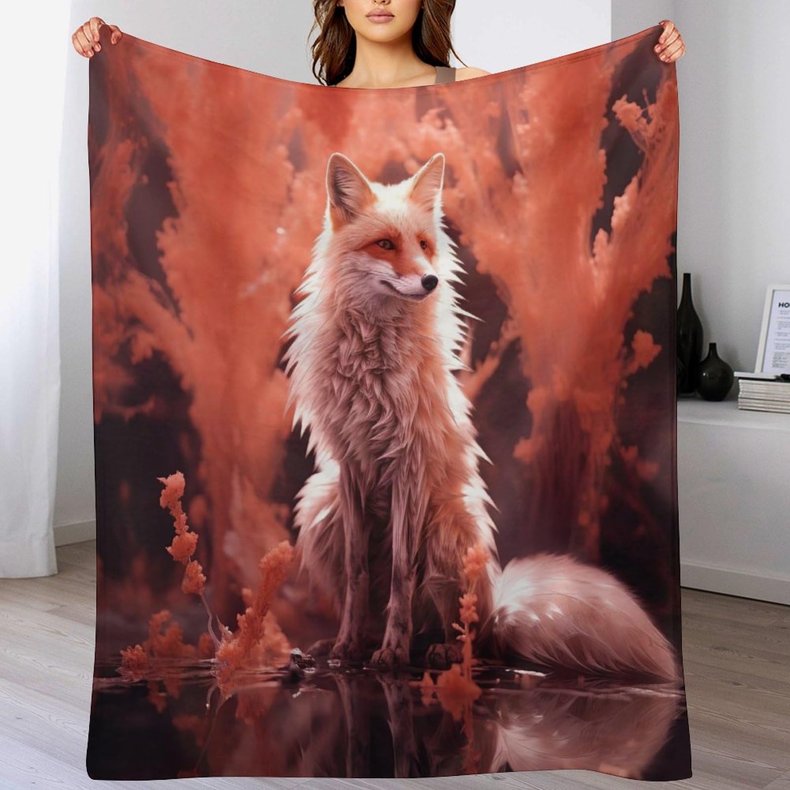 Plaid doux et chaud effet velours, jeté de canapé lavable 150x200 cm