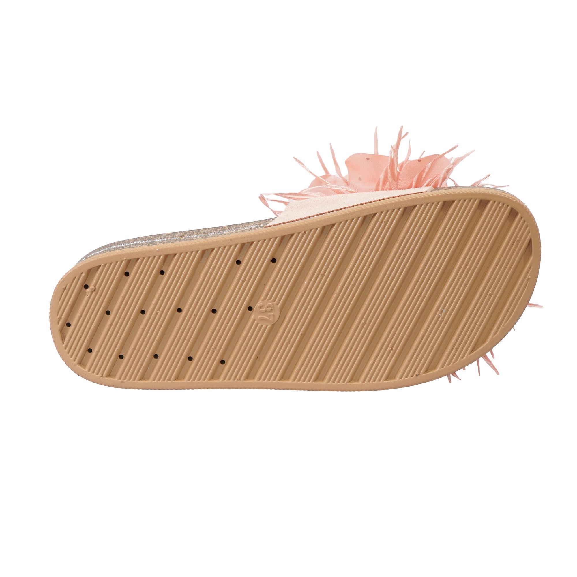 JOMIX Ciabatte Donna Sandali Estive con 3D Fiore Eleganti Suola in Sughero con Bordo Glitter Pantofole per Spiaggia Tempo Libero Vacanze Comodi Antiscivolo