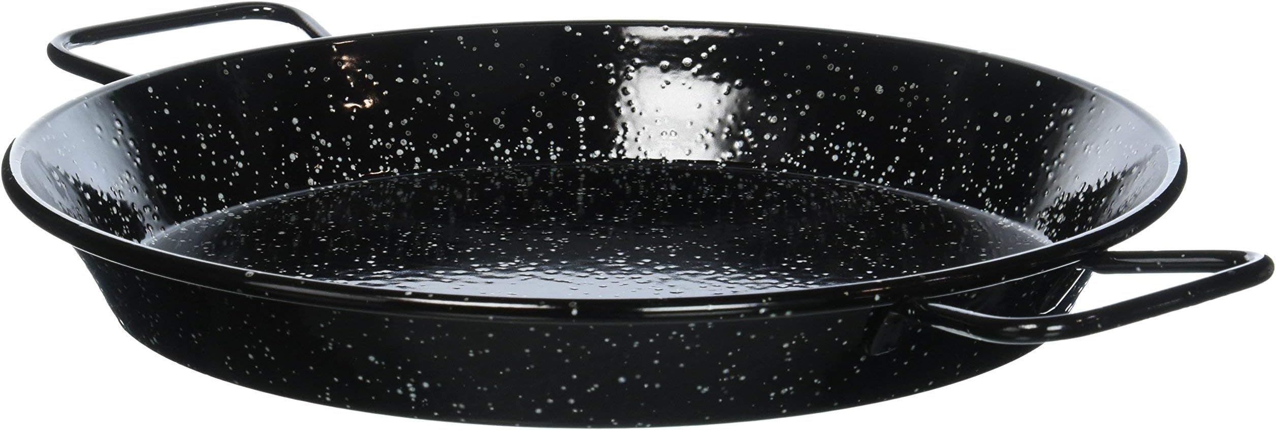 Garcima La Ideal 20232 Enamelled Steel Paella Pan, 32 cm, Black
