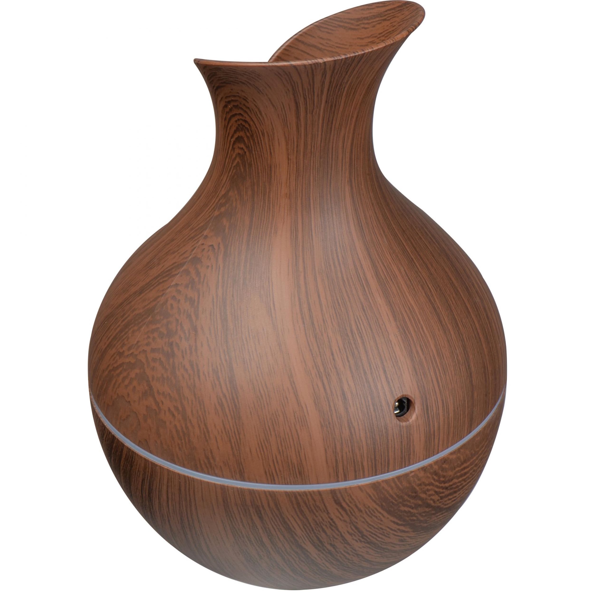 Umidificatore, effetto legno scuro, elegante diffusore di aromaterapia, cavo di ricarica USB, ambiente migliorato, design elegante, ideale per ogni stanza, crea il proprio profumo