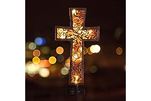 HUYIENO Solar Cross Garden Stake Lights: Illuminate Your Outdoor Sanctuary