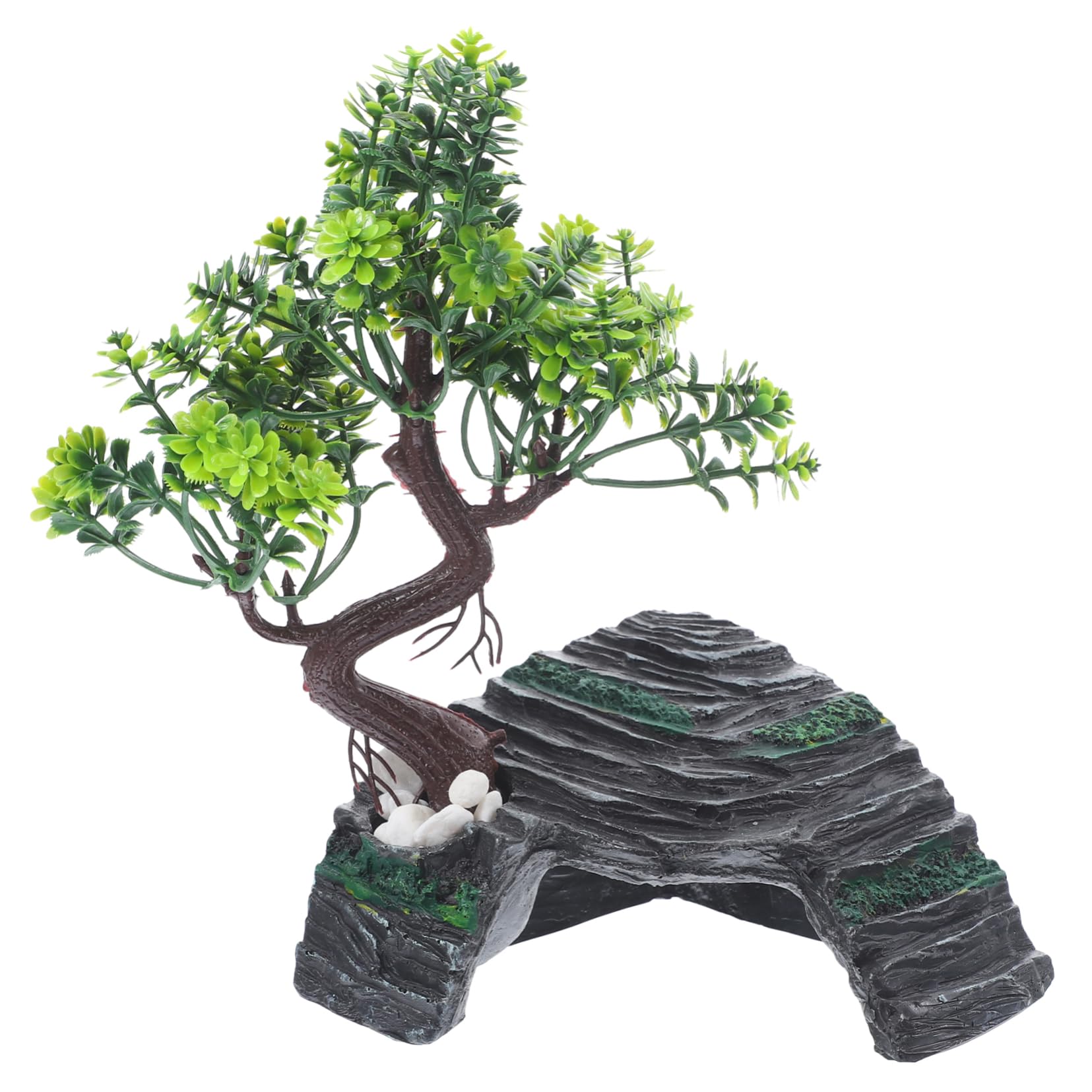 Nascondiglio per Rettili Rifugio Caverna Albero in Resina | Design Realistico Dai Colori Freschi, Riduce la Luce Diurna, Offre Riparo nel Terrario