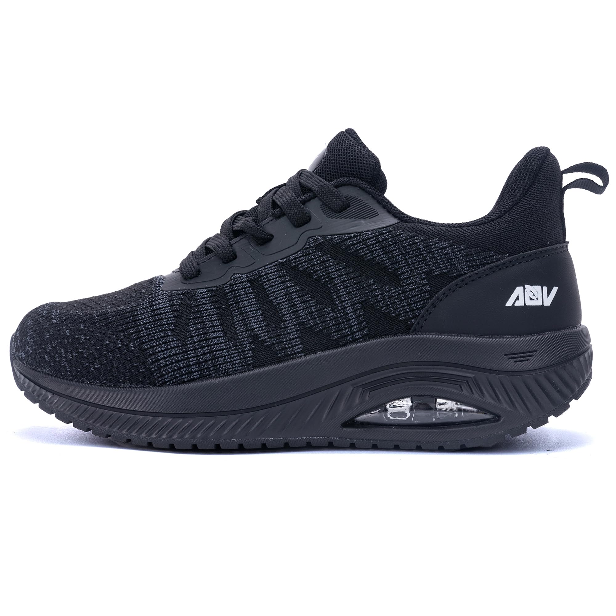 Quseek Zapatos ortopédicos para mujer, zapatos para caminar, cómodos, ligeros, transpirables, para fascitis plantar, pies planos EU35.5-42.5, Negro , 37 EU