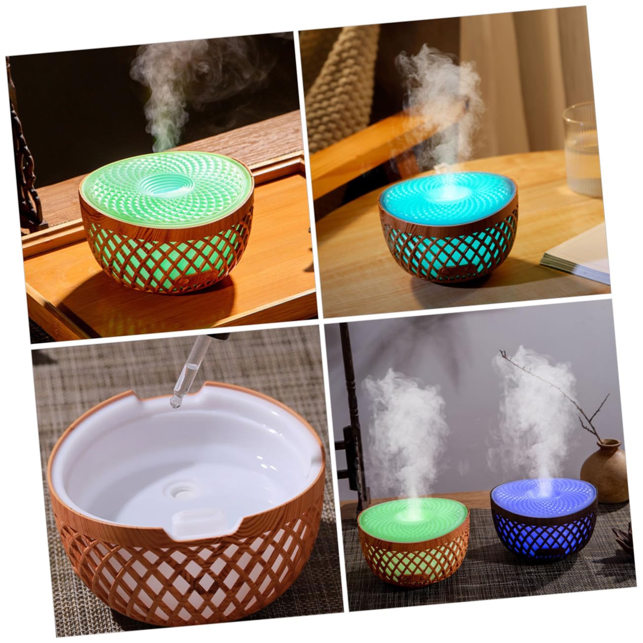 GALPADA Humidificador de Escritorio y Difusor de Fragancias Capacidad de 320ml, Diseño Simple y Material Abs para Decoración y Aromaterapia Hogar o Dormitorio