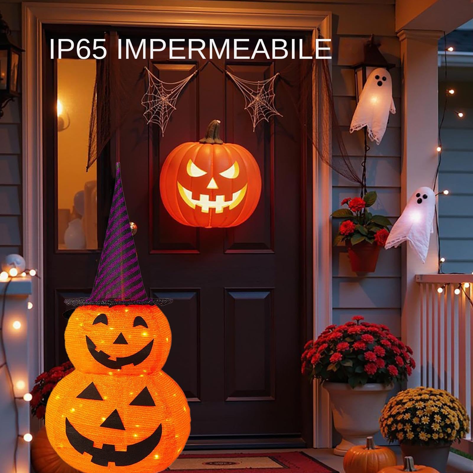 Halloween Leuchtkürbis Halloween-Dekoration mit 8 Modi