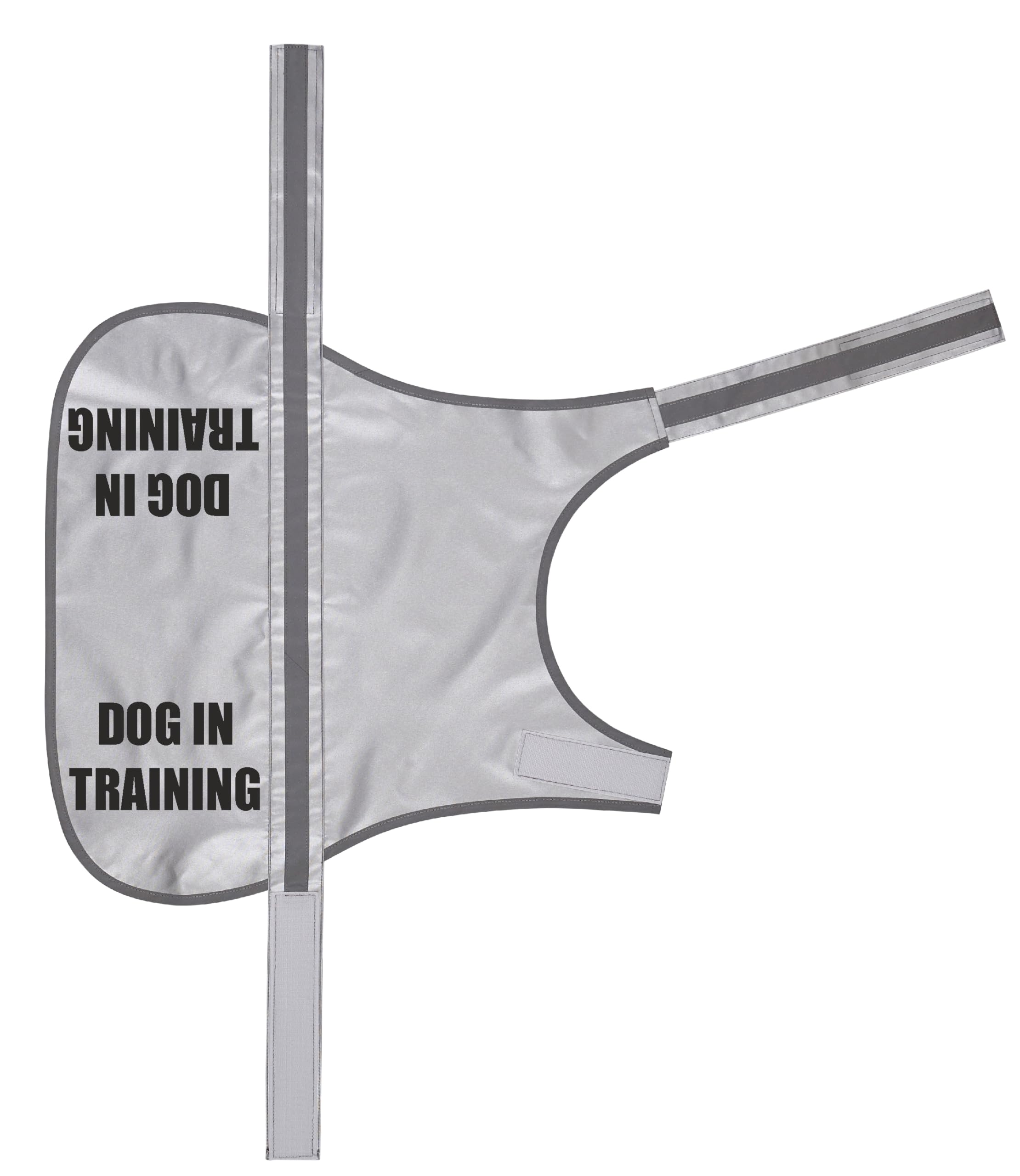 Flexi-Print Personalised Dog Vest - Hi Vis Reflective Service Dog Vest, Small, Silver โ image 1