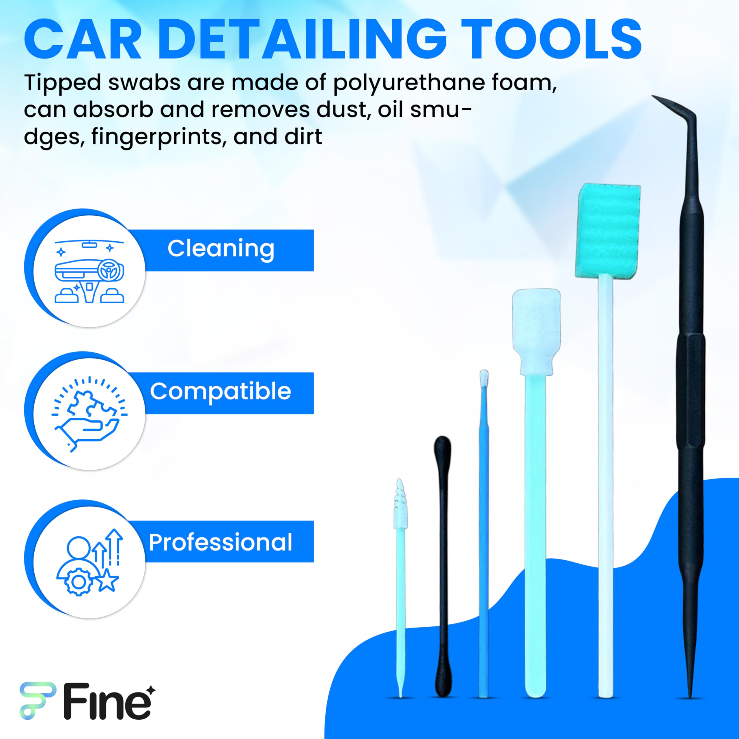 Fine My Auto Car Cleaning Kit – Premium Car Detailing Kit for Deep Cleaning, Car Interior Cleaner Tool Set for Precision Care, Car Interior Detailing Kit for Hard-to-Access Areas – Car Accessories