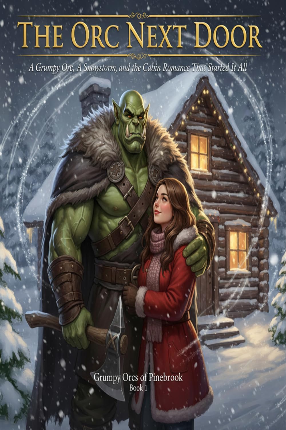 The Orc Next Door: A Grumpy Orc, A Snowstorm, and the Cabin Romance That Started It All (Grumpy Orcs of Pinebrook Book 1) (Grumpy Orcs of Pinebrook : ... Love, Snowstorms, and the Softest Orcs Alive)