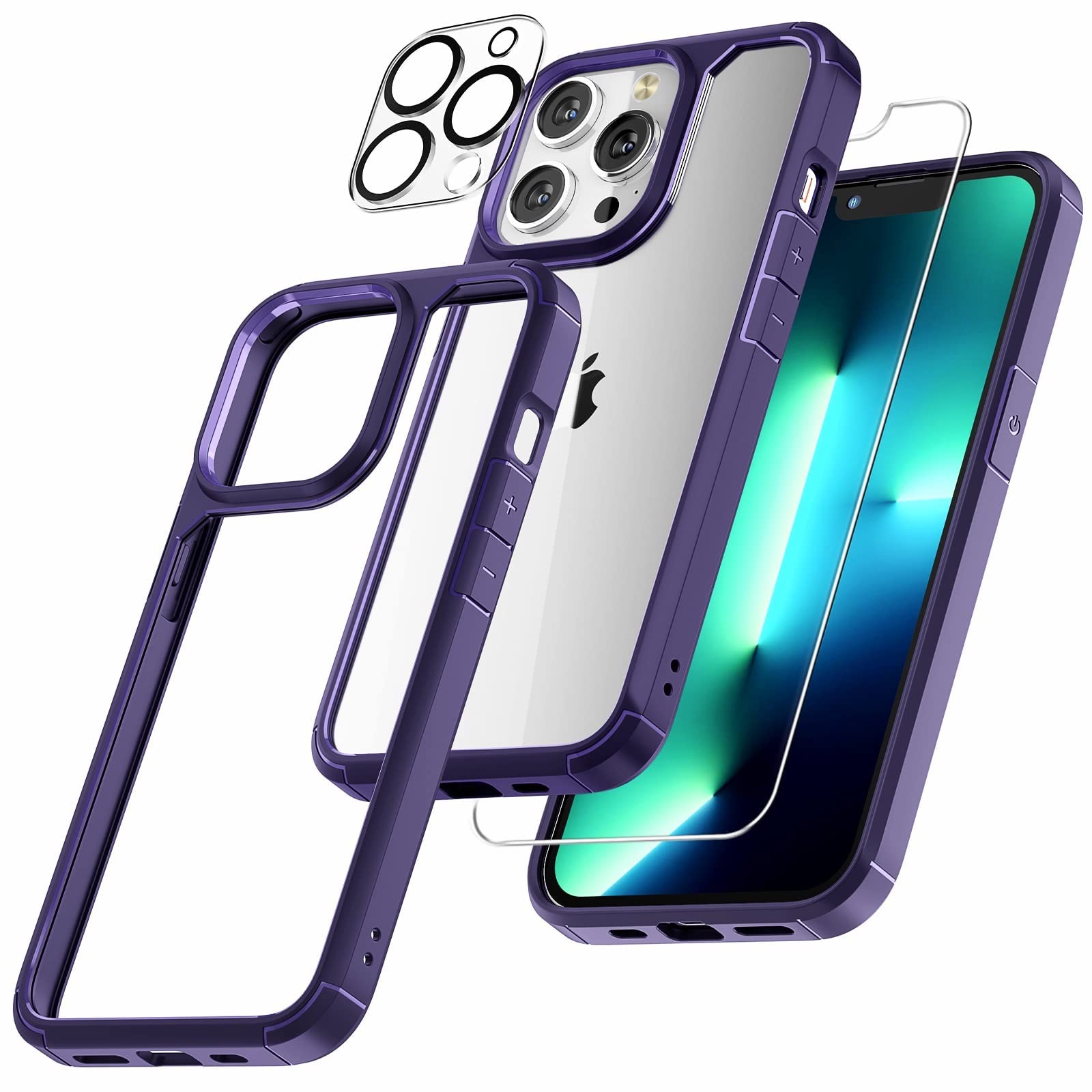 TAURI Funda para iPhone 13/iPhone 14, Compatible con MagSafe [No amarillea] con Vidrio Templado, Carcasa Nueva para iPhone 13/iPhone 14,Funda Ultra Fina antichoque - Transparente — view 20