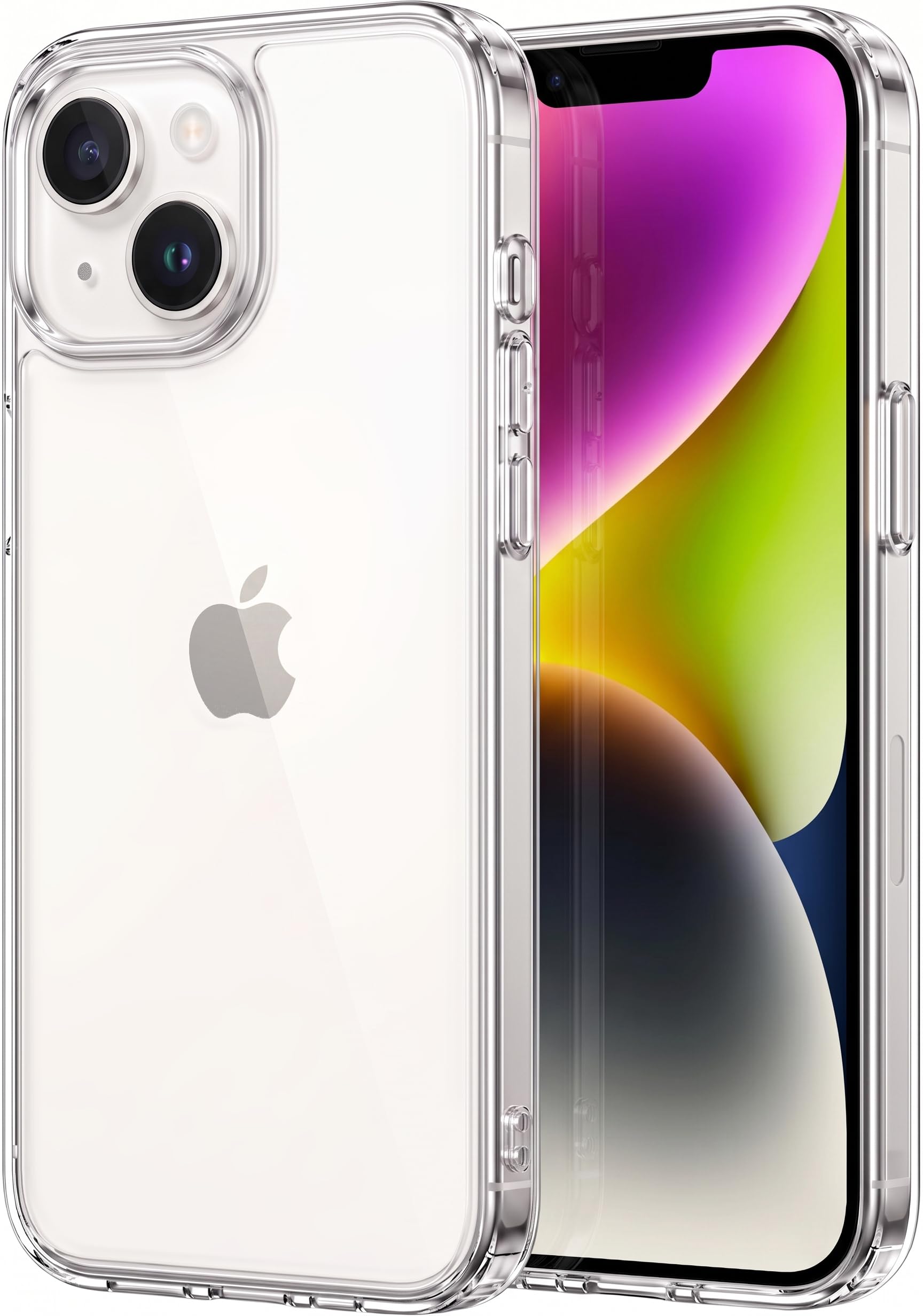 Oprimio kryształowo czysta osłona na iPhone 14 [osłona z silikonu] [100% przezroczysta] [niemiecki materiał] [ultra cienka] przezroczysta osłona na telefon komórkowy Apple iPhone 14