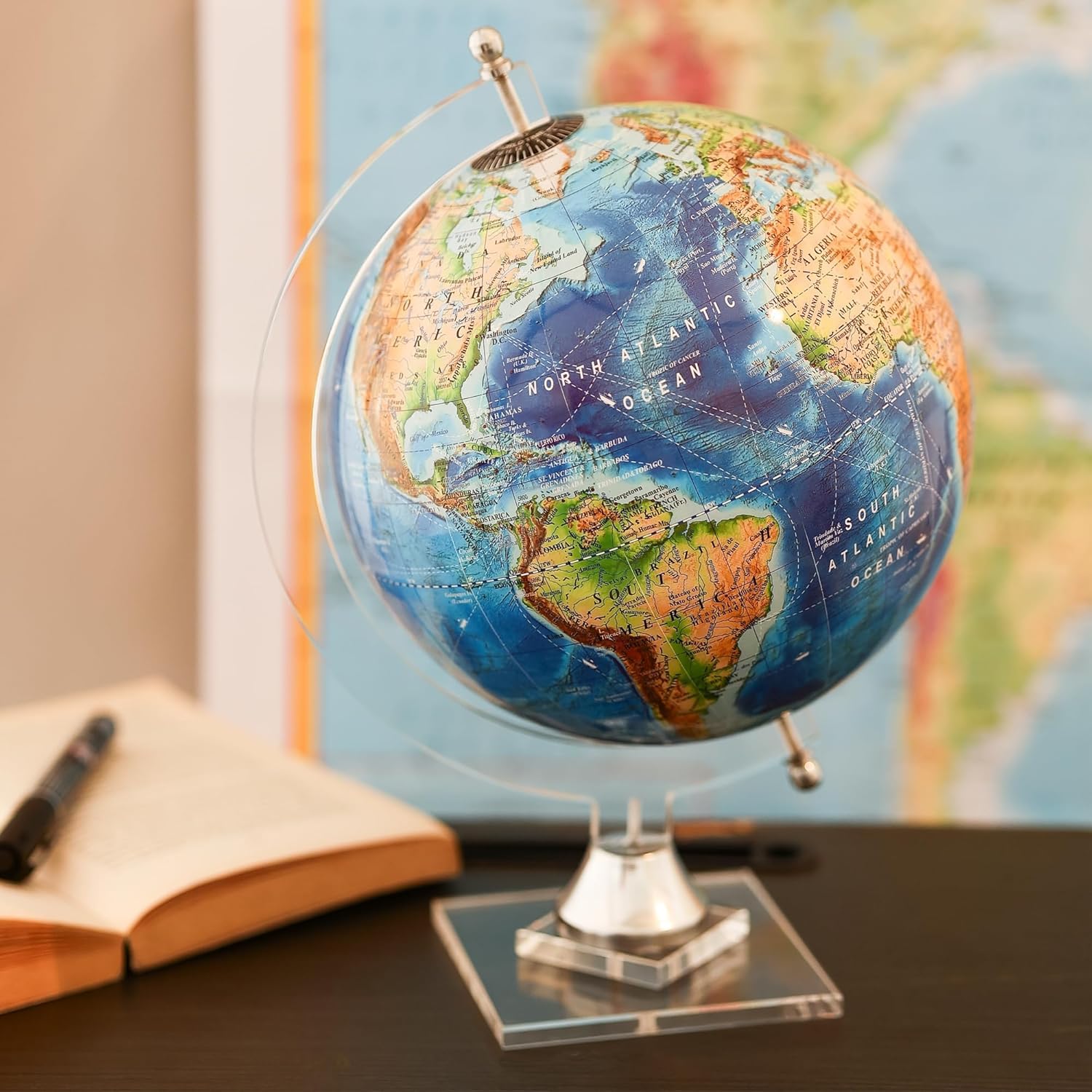 GLOBE DADDY Physical Globe 8 Inch with Acrylic Stand for Home