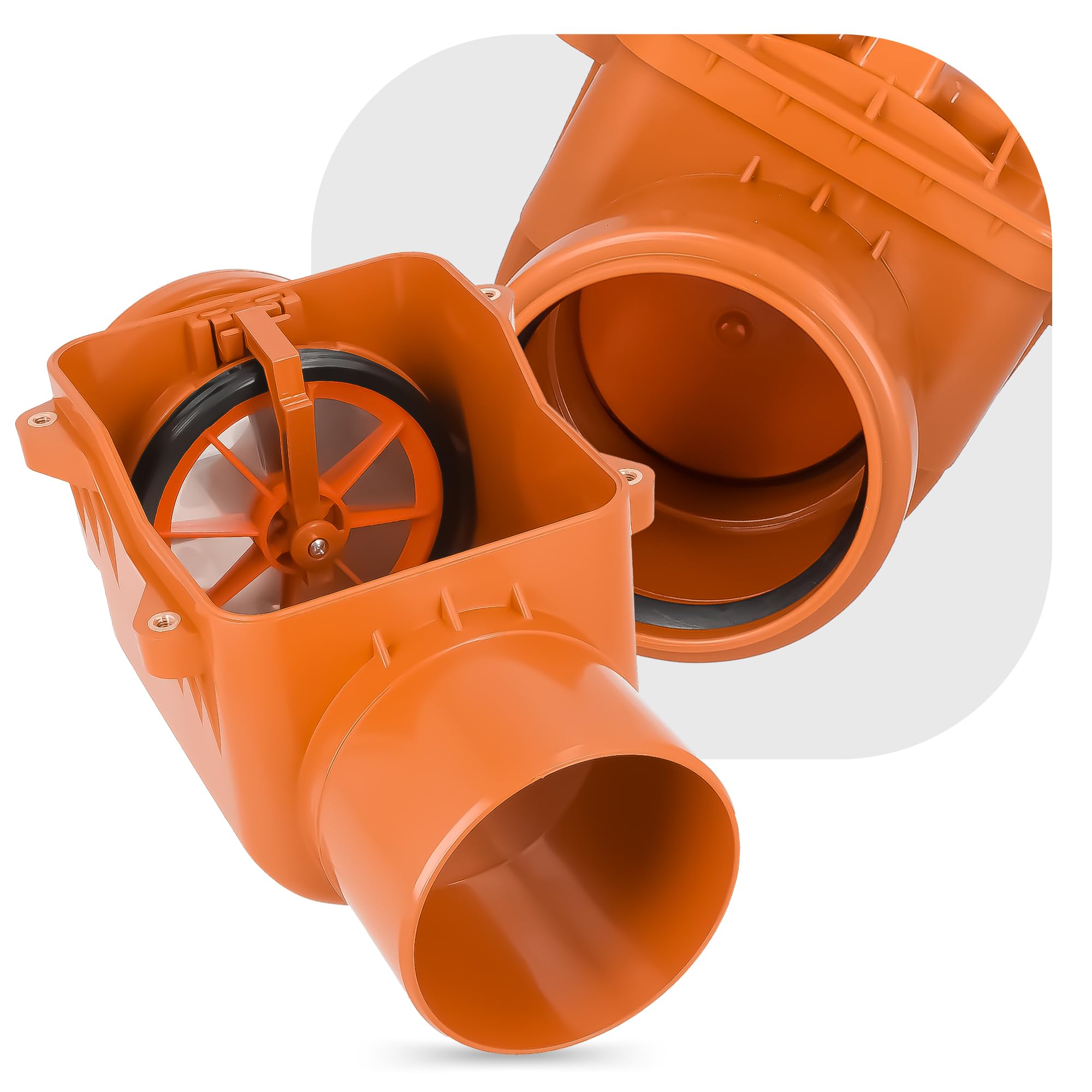 Válvula Antirretorno Diámetro dn 110 PVC de no Retorno Anti-flood con Bloqueable Solapa de Volver
