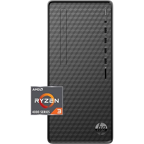 HP Desktop PC, AMD Ryzen 3 4300G Processor, 8 GB of RAM, 512 GB SSD Storage, Windows 11, High Speed Performance, Computer, 8 USB Ports, for Business, Study, Videos, and Gaming (M01-F1120, 2021)