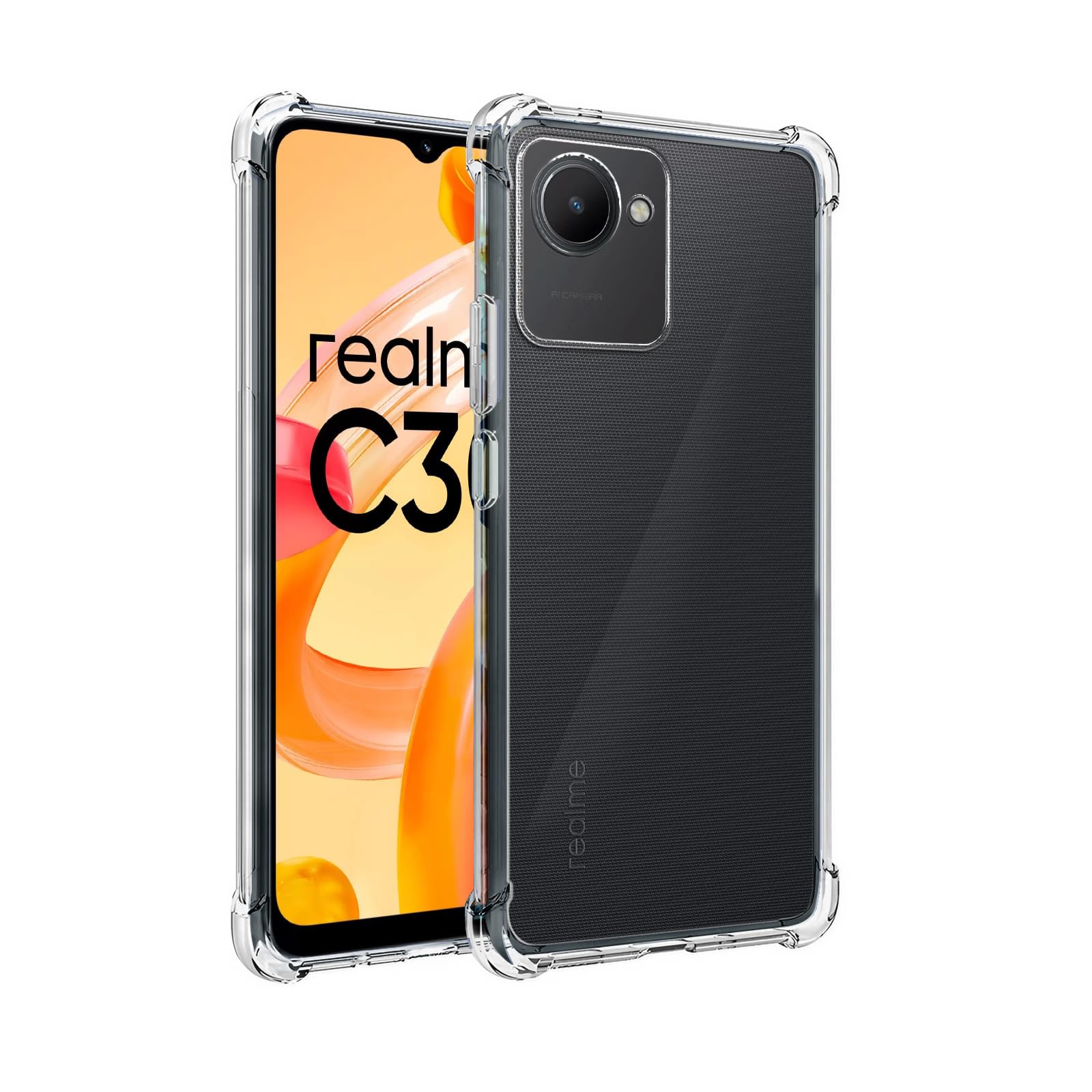 Plus Mobile Cover Soft & Flexible Shockproof Back Case with Cushioned Edges Transparent for Realme C30 | Narzo 50i Prime - Clear (B0CM6TYPZK) Amazon Price History, Amazon Price Tracker