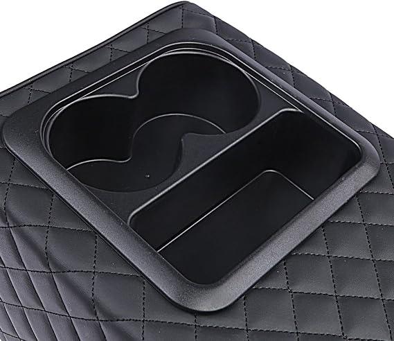 Center Console Box Organizer, Car Rear Seat Armrest with Cup Holder, Automotive Interior Storage Organizer, Large Storage Box for SUV Truck Sedan Vehicle