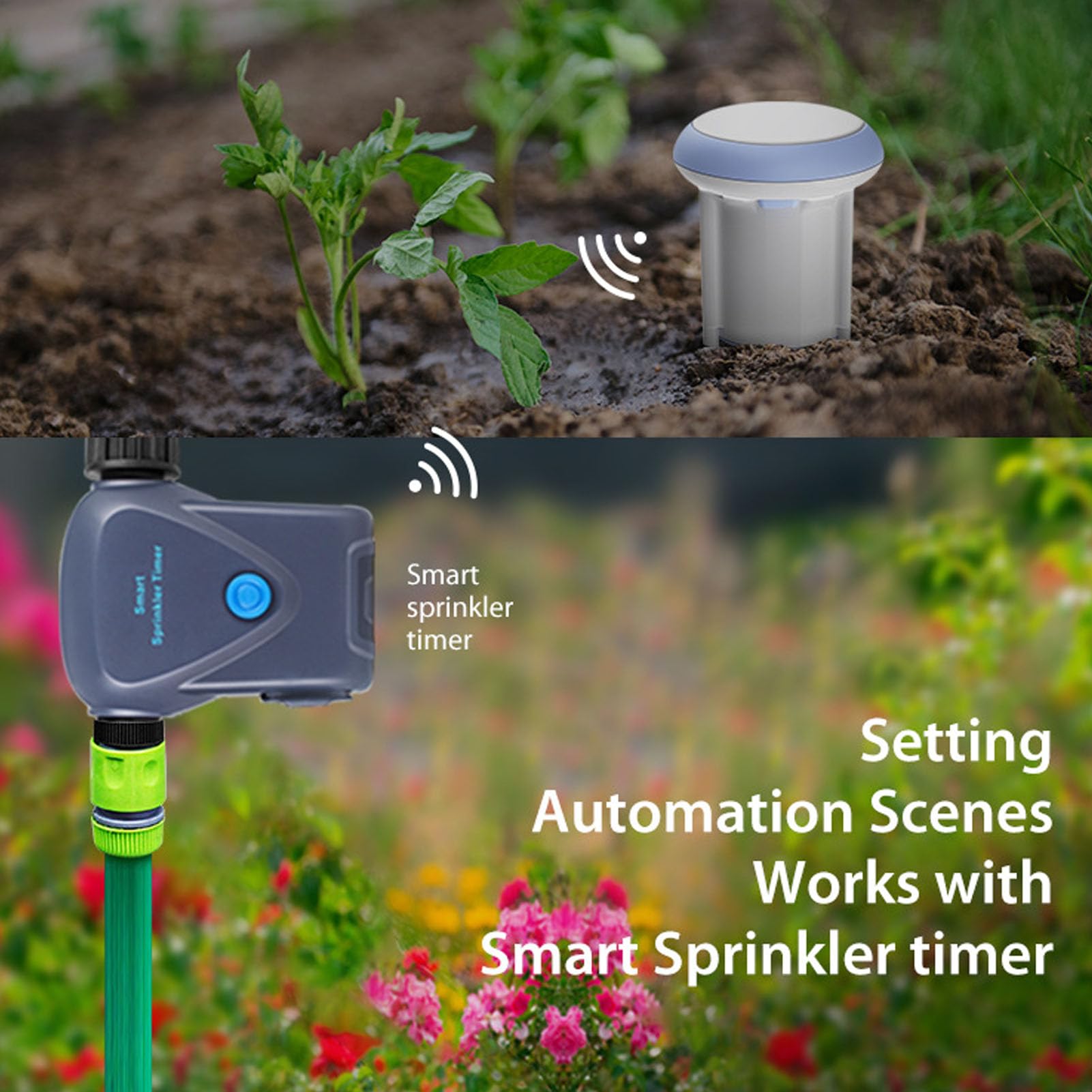 Haofy Sensor de Humedad de Temperatura del Suelo WiFi, Sensor de Humedad de Temperatura de Suelo Inteligente, Sensor de Suelo Inteligente WiFi, Monitoreo en Tiempo Real para Plantas,