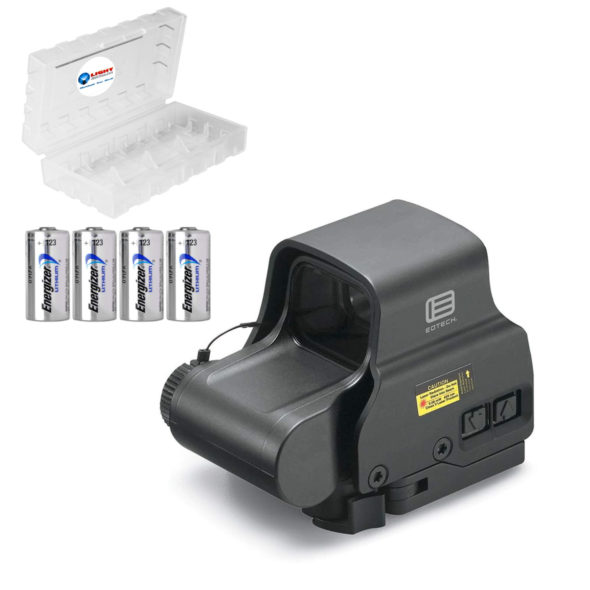 EO TECH EXPS3-0 Holographic Red Dot Weapon Sight, Battery Case, and 4 Extra Battery Bundle