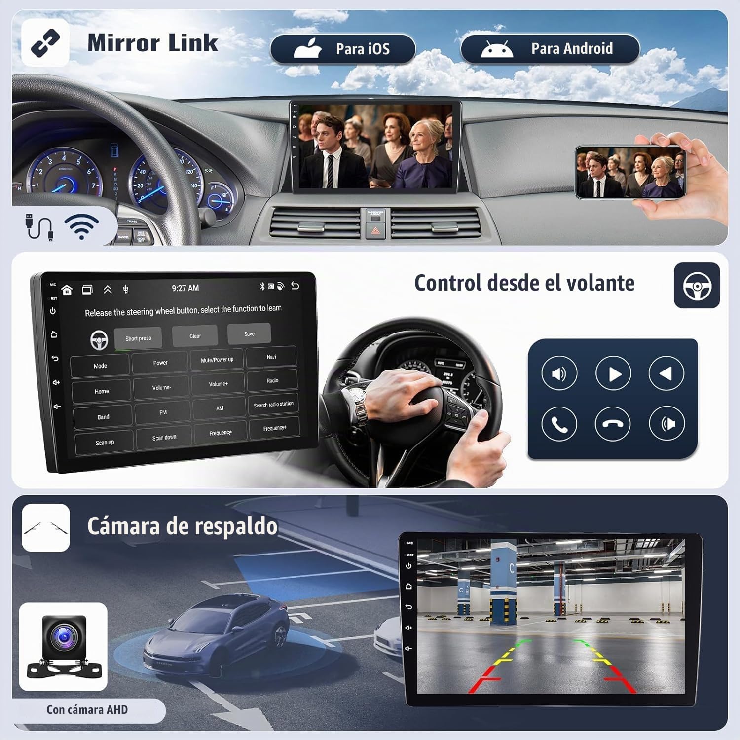 SIXWIN 8 Core 4+64G Android 15 Radio de Coche para BMW X3 E83 (2004-2012) Integrado CarPlay Android Auto DSP GPS, 9” IPS 2.5D Touch Screen,1280 * 720,con WiFi BT USB FM RDS Mirror Link