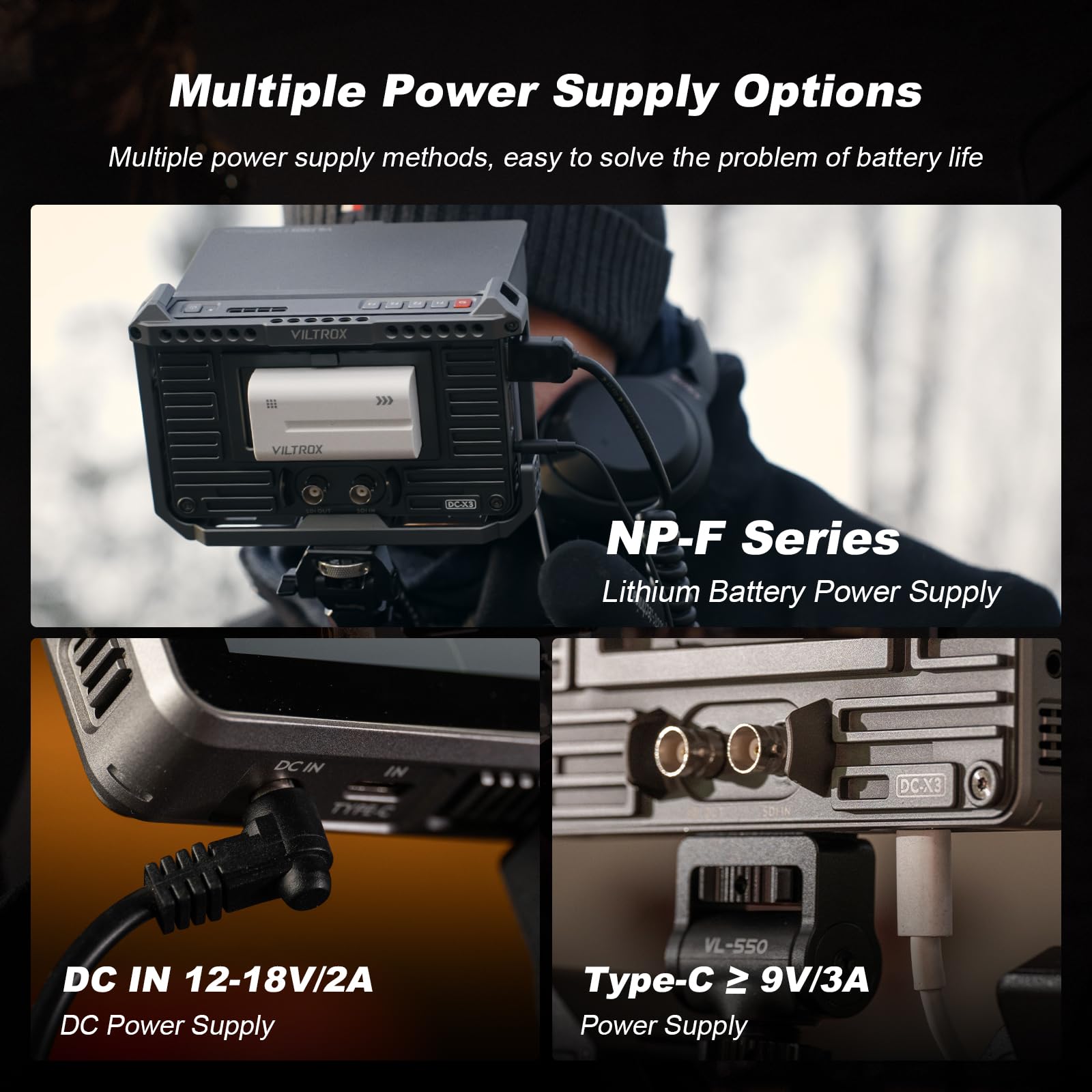 Amazon.co.jp: VILTROX DC-X3 6インチカメラフィールドモニター DCX3