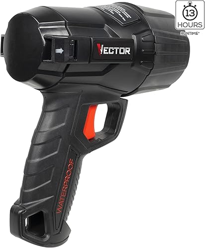 Miniatura 5 de VECTOR Linterna LED, WPAK5V, impermeable, 800 lúmenes, haz de luz de larga distancia, 6 pilas AA incluidas