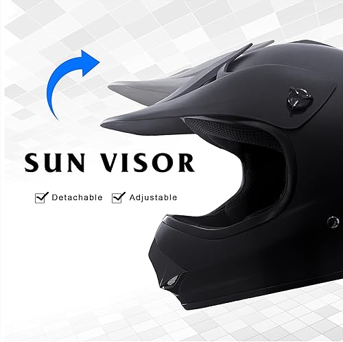 Miniatura 4 de KRN Casco todoterreno KY-B12 ATV para niños y jóvenes, aprobado por DOT, casco de motocicleta y motocross