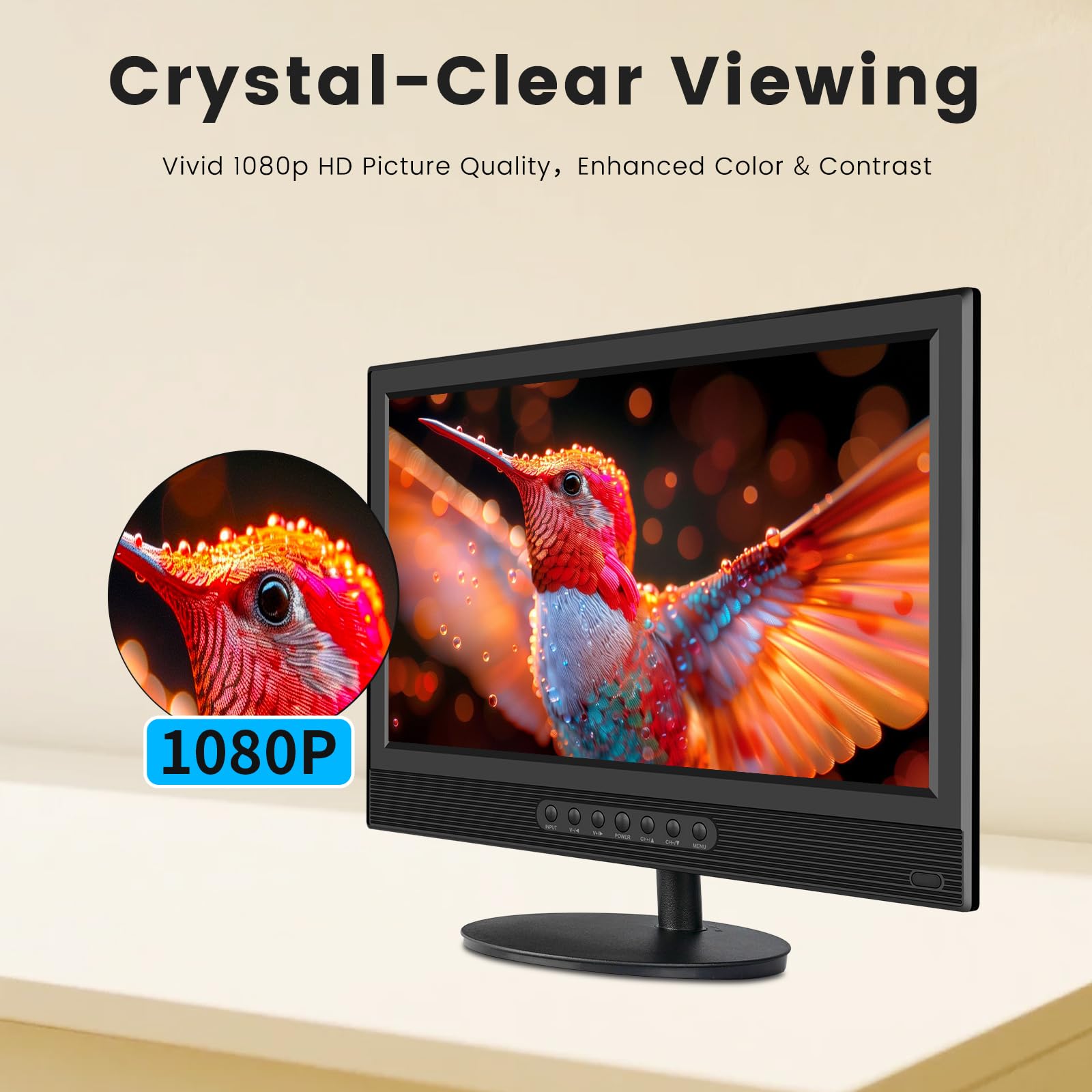 Jexiop Smart Tv De 20 Polegadas, Tela Plana Led Full Hd 1080P Com