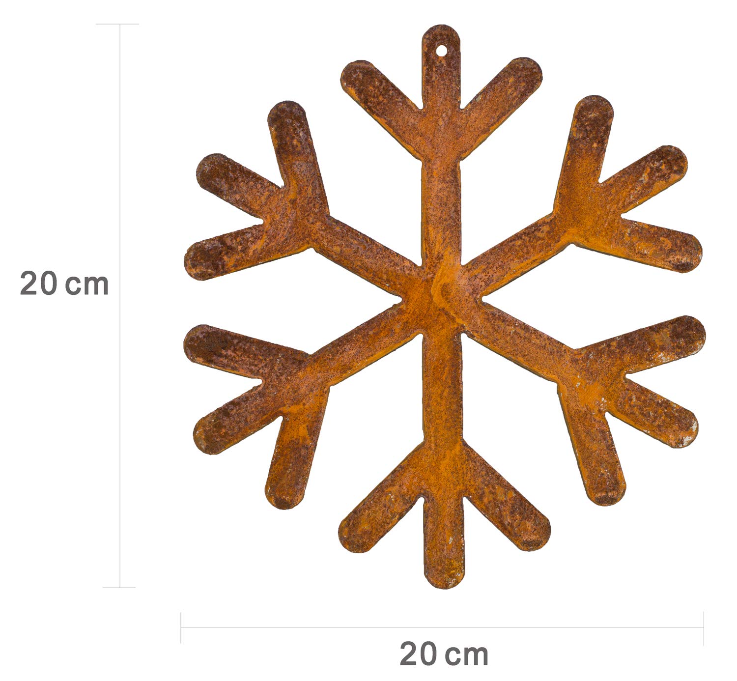 2er Set Metall-Schneeflocken Deko Mit Rost-Optik, Ø 20 Cm - Weihnachts- & Winterdeko Für Garten & Wohnung