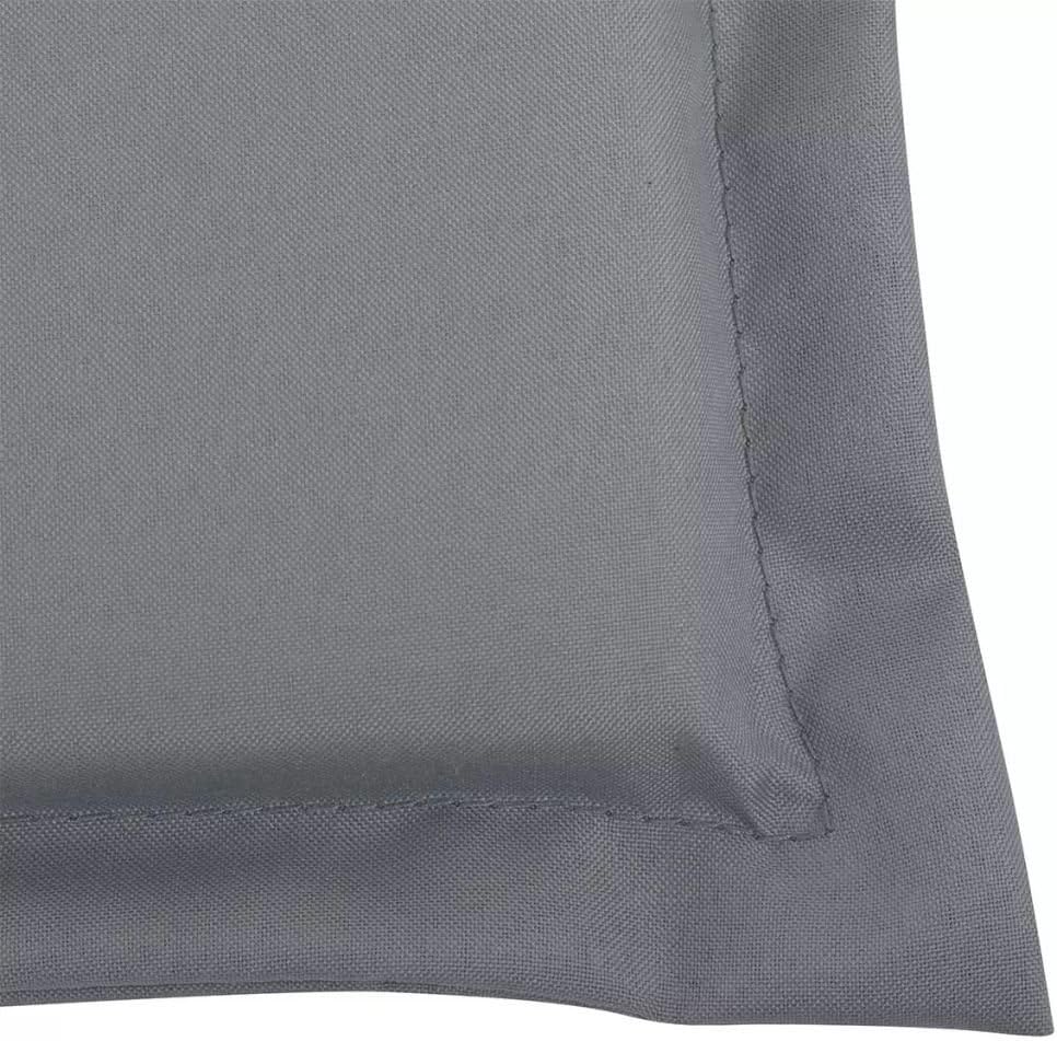 Festnight Garden Chair Cushions Dining Chair Cushions Outdoor Seat Back Chair Cushion for Garden, Patio 2 pcs Gray 47.2"x19.7"x1.2"