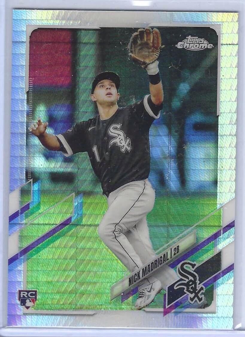 Nick Madrigal 2021 Topps Chrome Prism Hyper Refractor Rc #79 - Baseball Cards