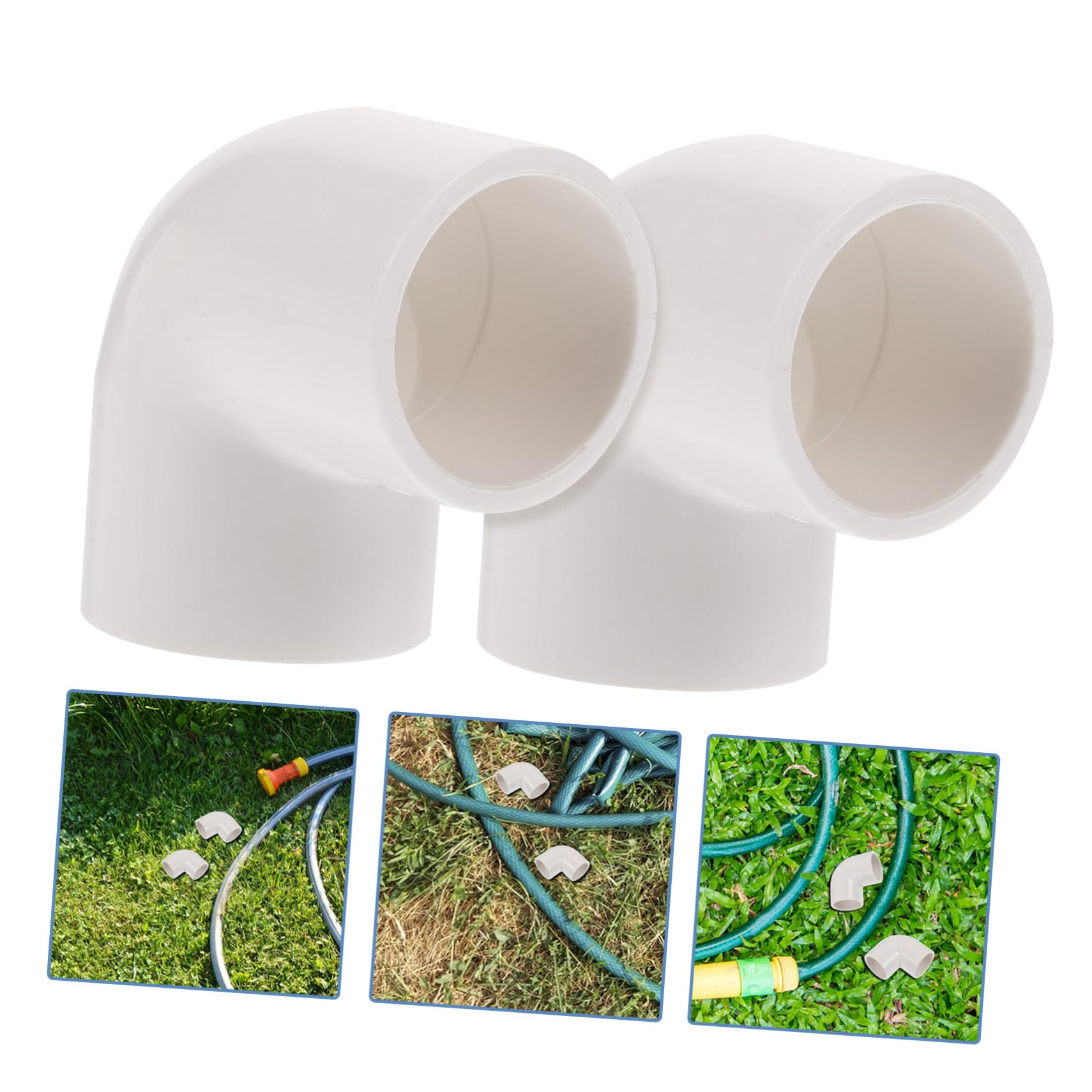 POPETPOP 4 Set Raccordi A Gomito Connettori di Giunzione Raccordi di Ricambio Connettore del Idroponico Adattatore per Acqua Valvola di Ritegno Plastica Bianca 20 Pezzi*4