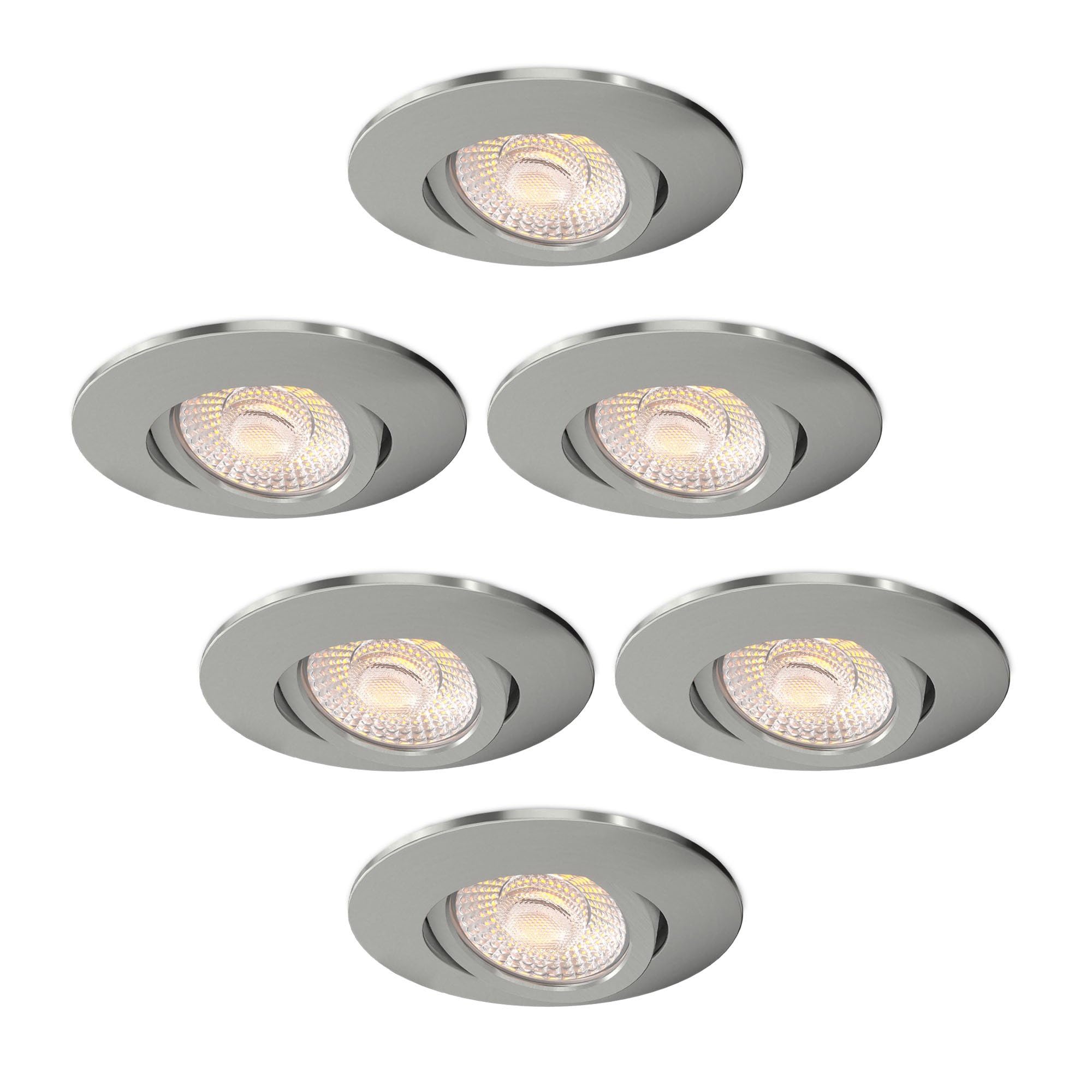 Ledvion 6er Set LED Einbaustrahler 3W CCT Neutralweiss wasserdicht IP65 | Einbaumass Ø86mm; Wasserfest fuer Bad Dusche und feuchte Innenbereiche