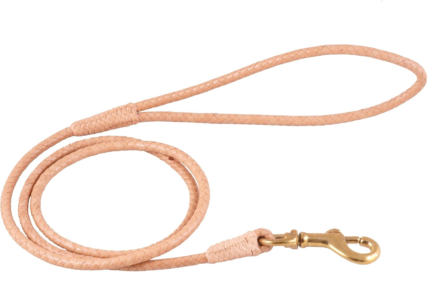Alvalley Braided Leather Dog Leashes with Snap Clip - Pet Leads for Dogs - Soft Hand-Crafted Leather Leash - Sizes for Small, Medium, & Large Dogs (Black - Tan, 123cm or 4ft - Thin)