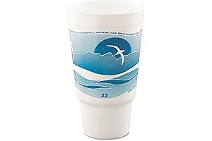 SOLO 32AJ20H Horizon Foam Cups with Lids - 32 oz, 400 Count