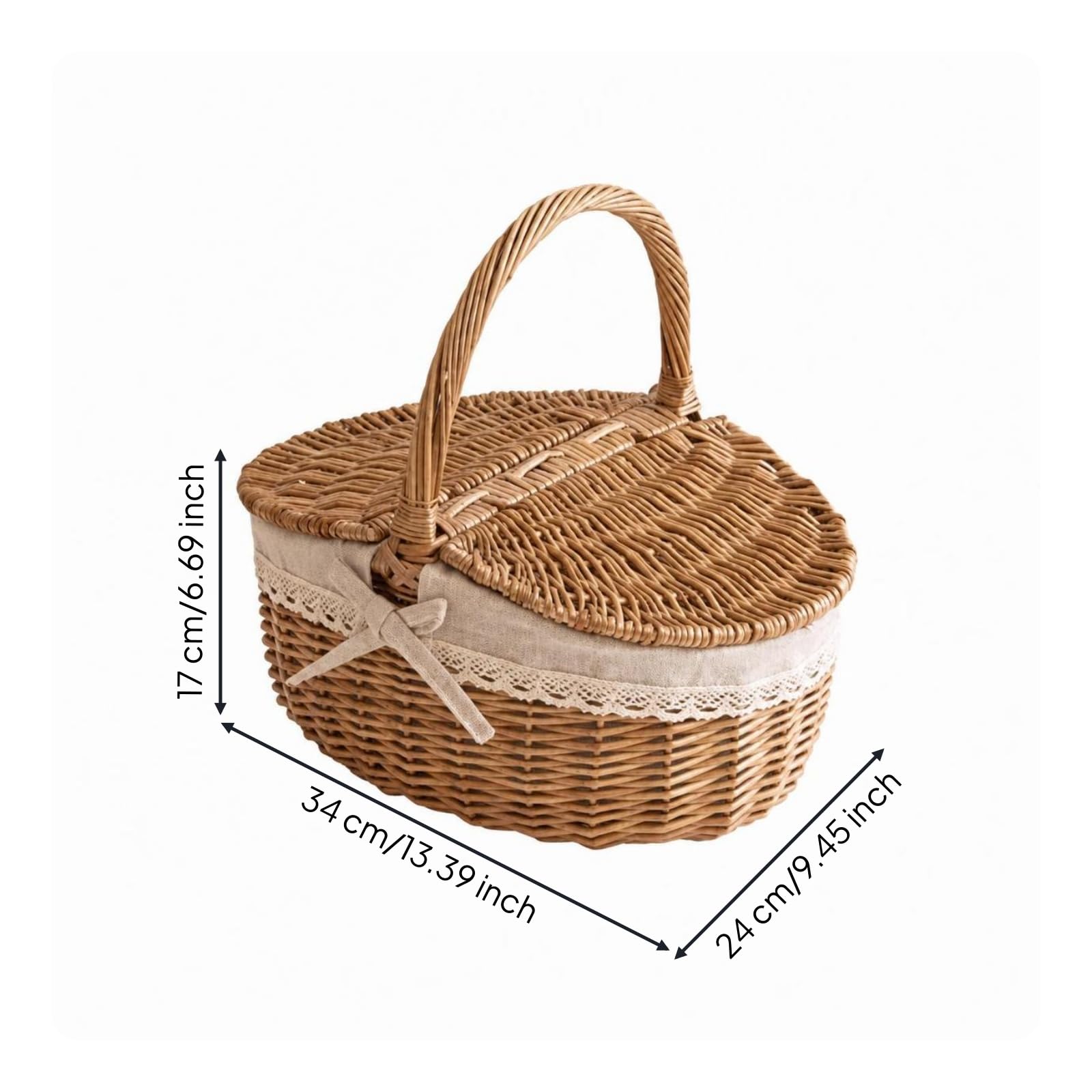 Cesta Frutas Ligera, Mediano 34 × 24 × 17 Cm