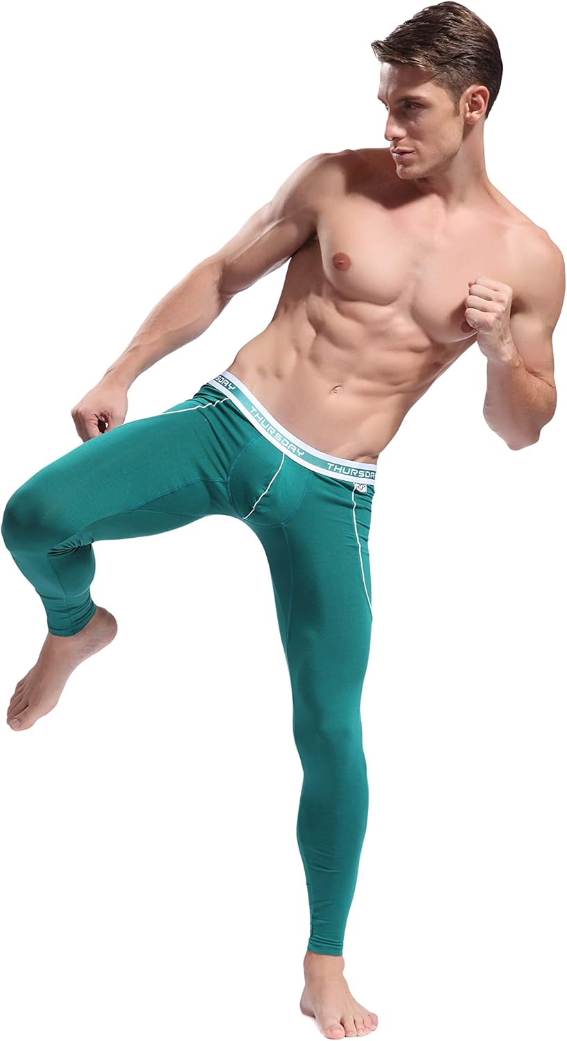 ARCITON Men's Low Rise Leggings Long Johns Thermal Pant