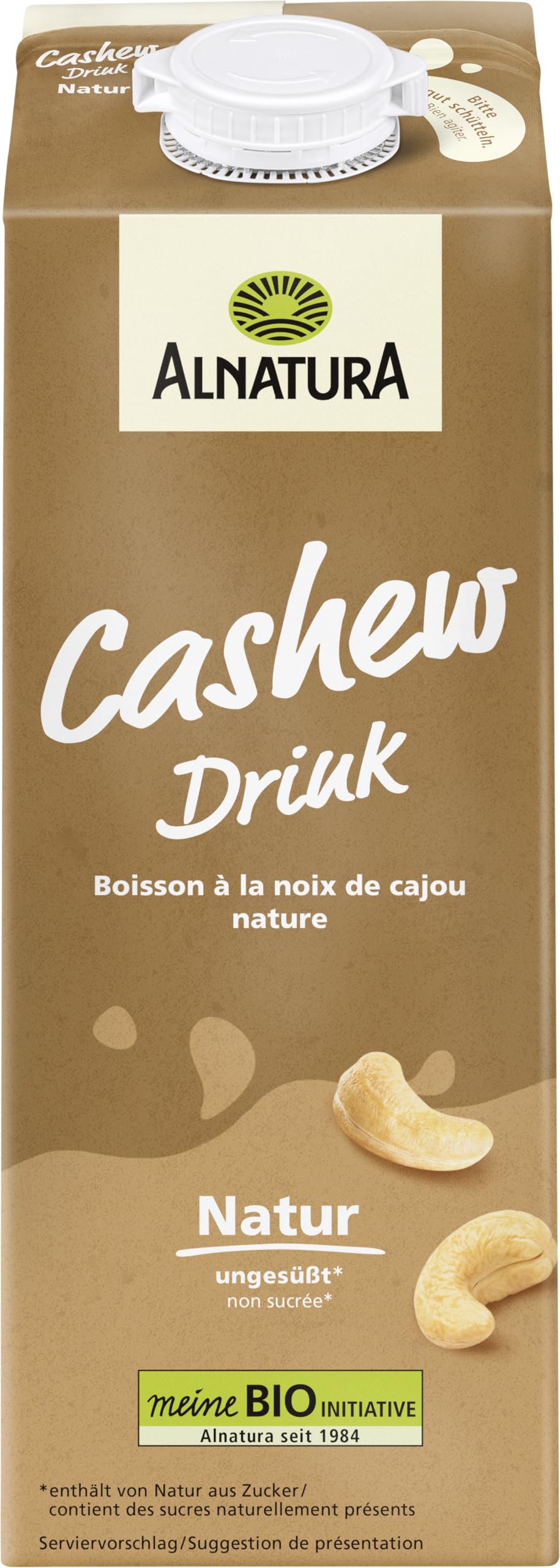 Alnatura Cashew Drink ungesüßt, 8er Pack (8 x 1 l)