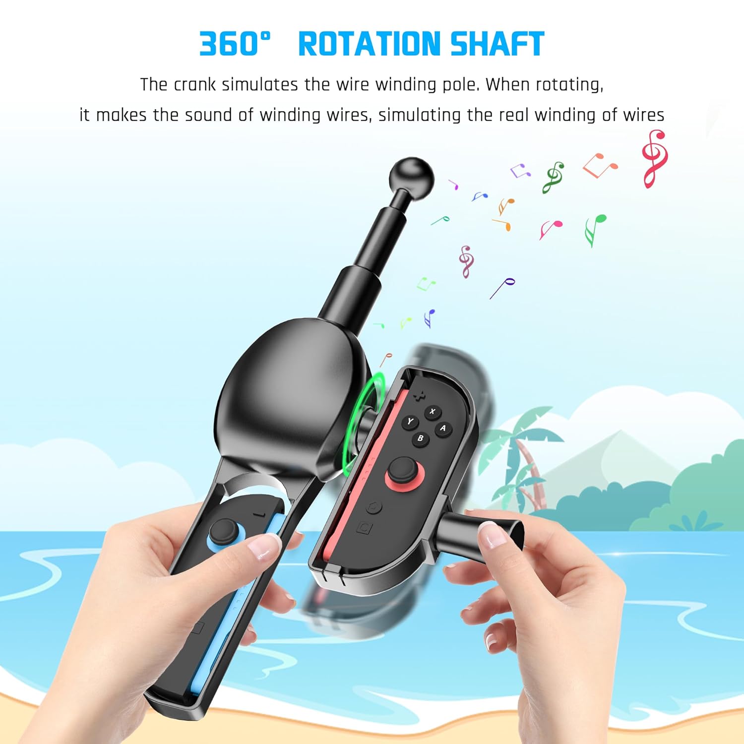 FANPL Fishing Rod for Nintendo Switch 2 Joy Con, Fishing Game Handle Controller Grip Accessories for Switch Legendary Fishing & Fishing Star World Tour & Bass Pro Shops, Enhance Gaming Experience - Image 4