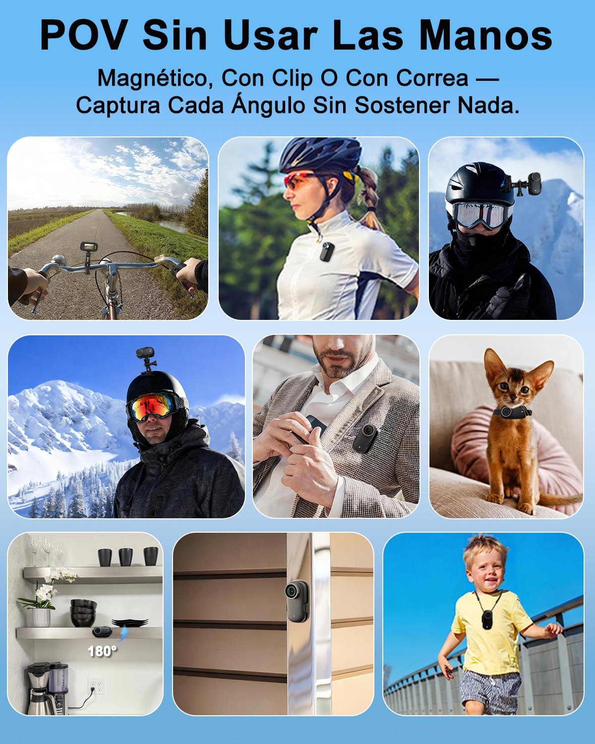Bextgoo Camara Deportiva, Action CAM 4K WiFi, Cámara Deportiva con Tarjeta de Memoria de 64GB, POV Camara Accion con EIS Antivibración, Body CAM con batería de 1200 mAh e Impermeable IP65