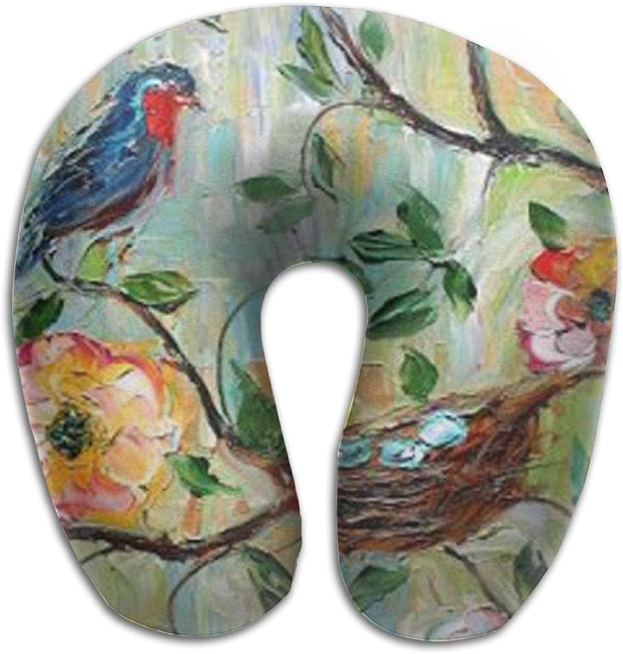 Mama Watching The Nest Soft Microfiber Neck-support Travel Neck Pillow