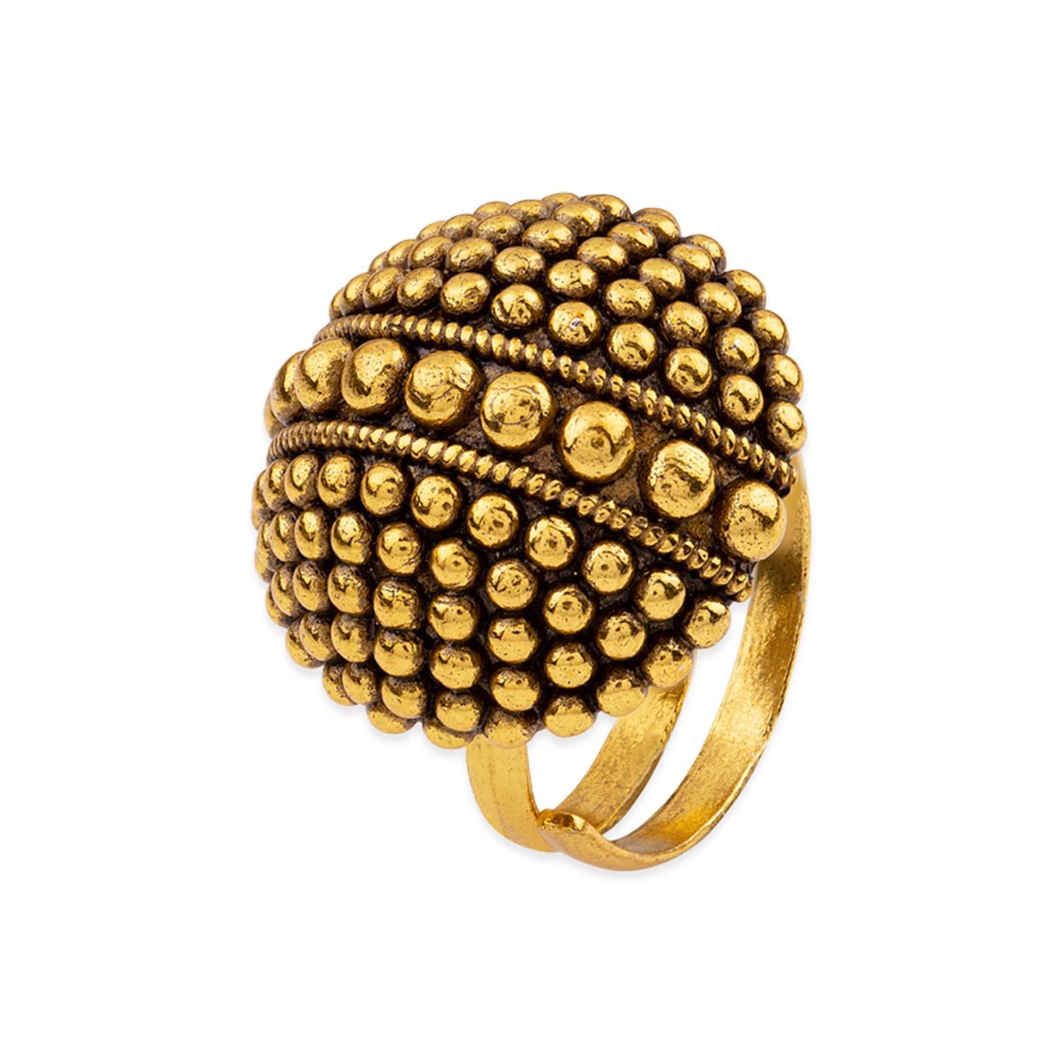 Voylla Brass Gold Oxidised Plating Traditional Style Statement Ring for Women and Girls (B091Z4HJT1) Amazon Price History, Amazon Price Tracker
