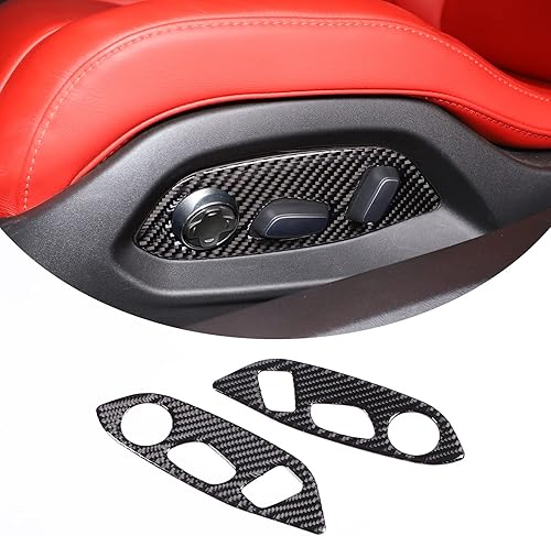 CHEAYAR Adhesivo suave de fibra de carbono para ajuste de asiento de automóvil, compatible con Corvette C8 Stingray Z06 Z51 2020 2021 2022 2023
