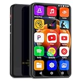 144GB Portable MP3 Player with Bluetooth and WiFi, 4" HD Full-Color Touch Screen, Spotify, Amazon Music, YouTube, Pandora, Audible, Libby, Android Mainstream Media MP4 Player for Kids, Black