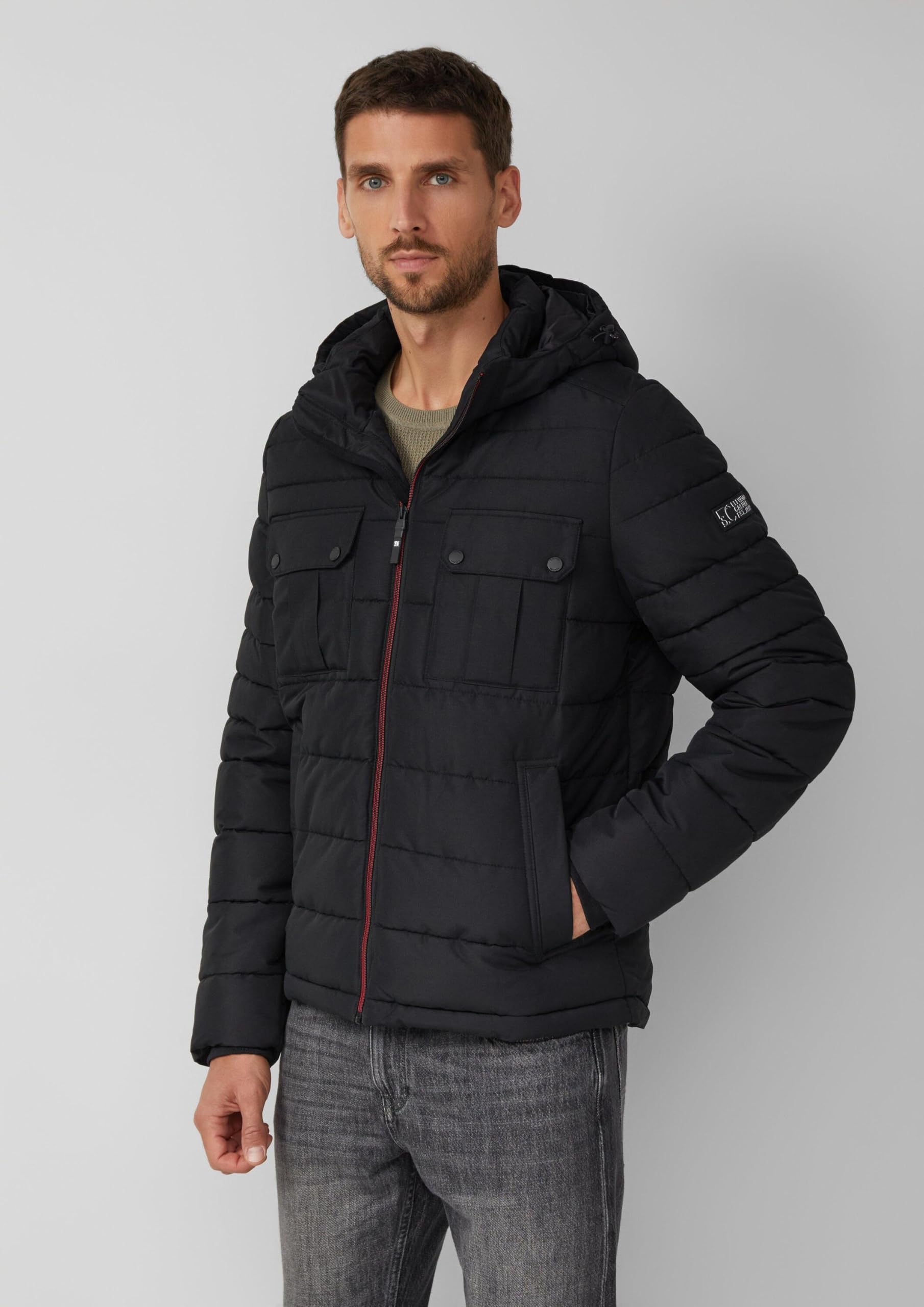 s.Oliver Herren 2167449 Pufferjacke mit abnehmbarer Kapuze (1er Pack)