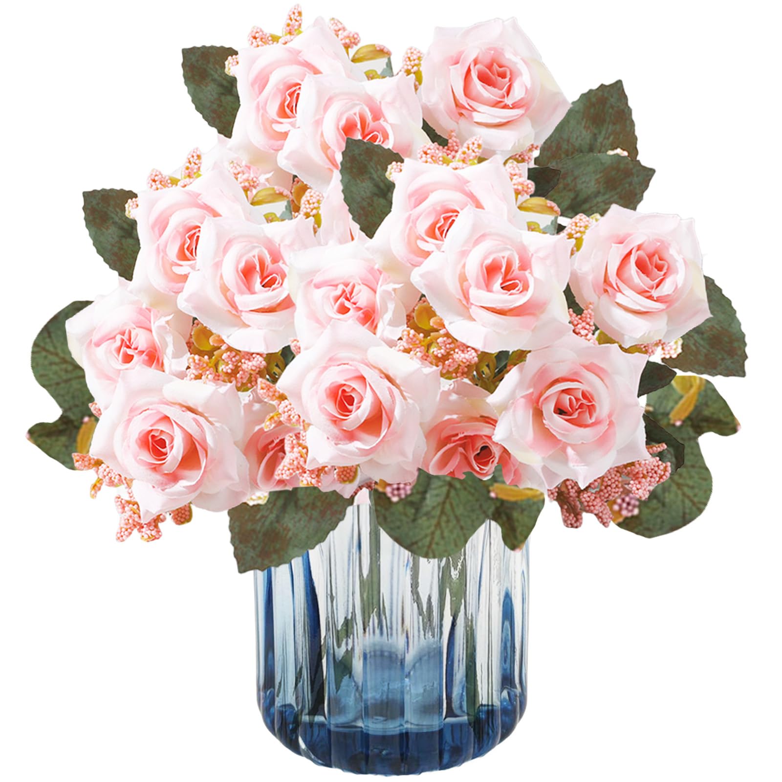 astylishome Faux Flowers Stems Peony Artificial Flowers Silk Peonies Bouquets Pink Flowers for Wedding Centerpiece Garden Party Home Decor Elegant Vintage Fake Peonies 4212 — image 1