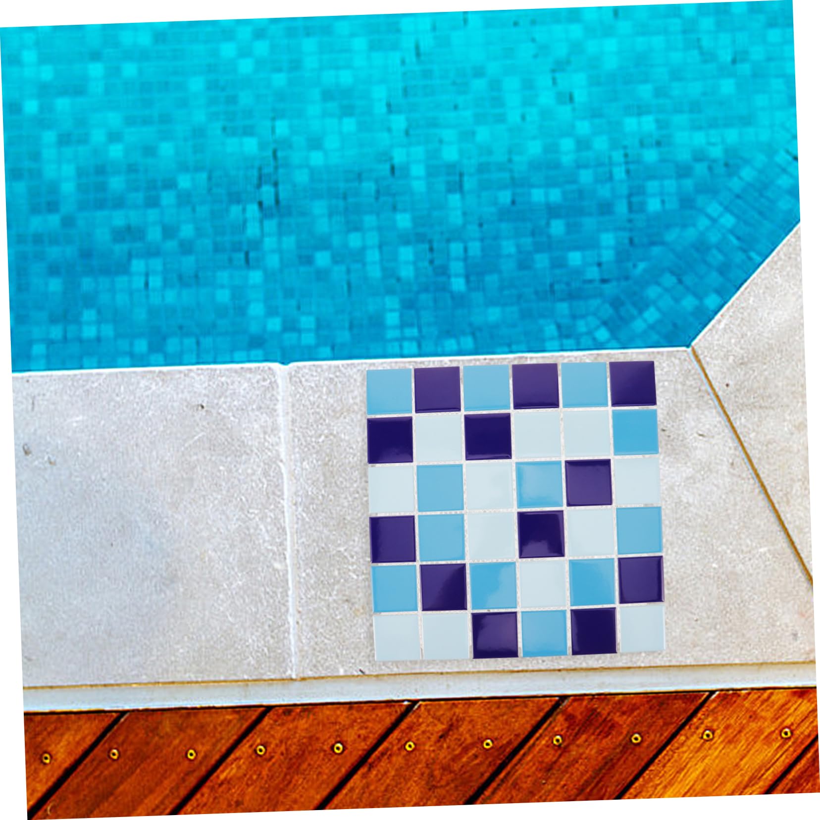 Cabilock Azulejos De Cerámica Azul Brillante 48x48 Cm, Baldosas Cuadradas Esmaltadas para Piscinas y Estanques, Resistentes y Lisos, para Decoración DIY y Revestimiento Profesional