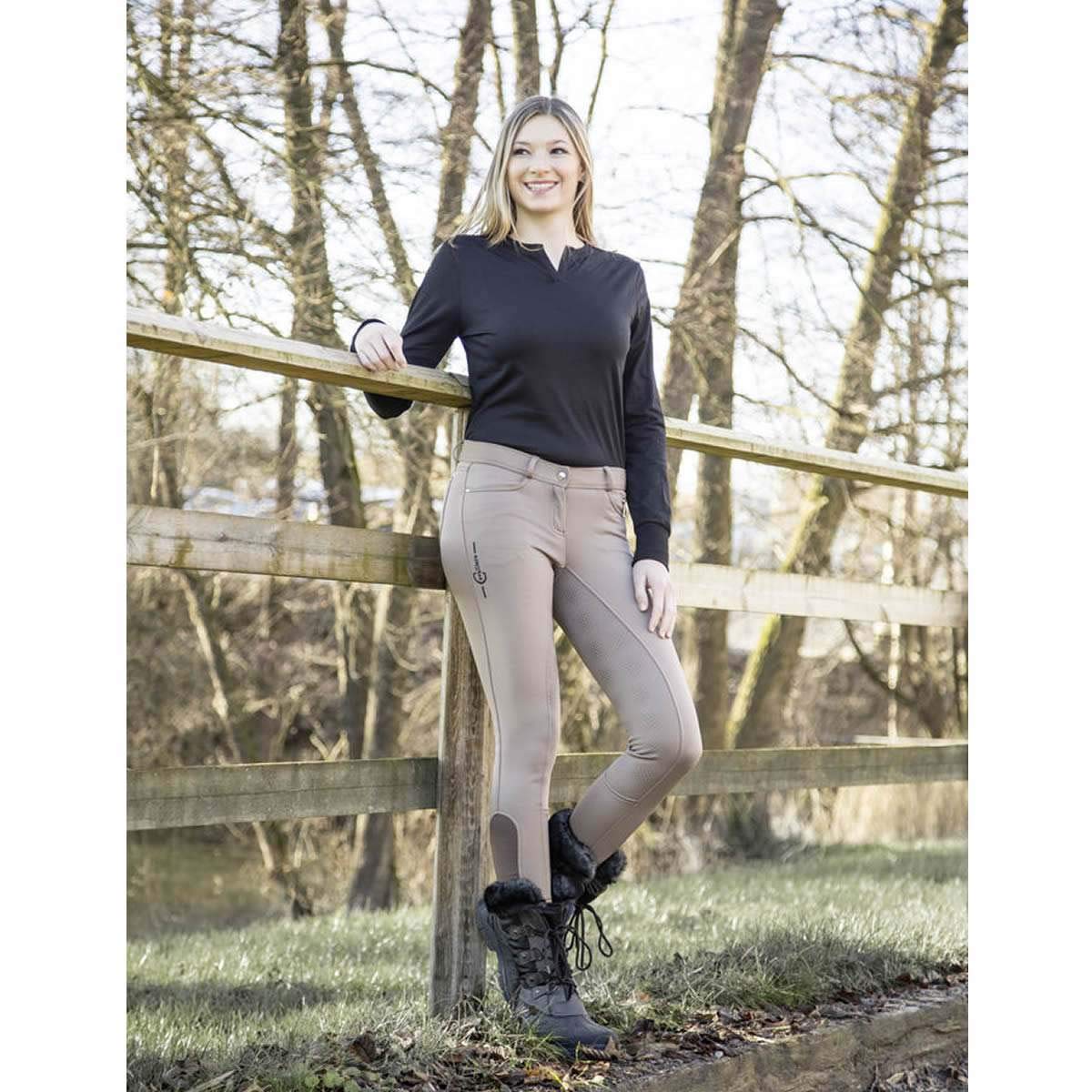 Kerbl Covalliero Damen Softshell Reithose Morzine, blau
