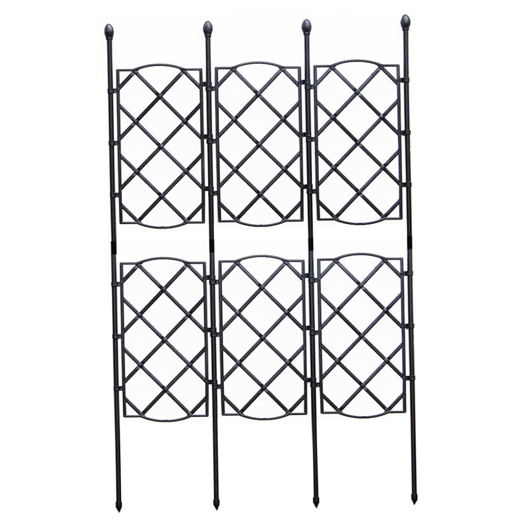 Treillis pour plantes grimpantes d'intérieur noir 46,5x90 cm
