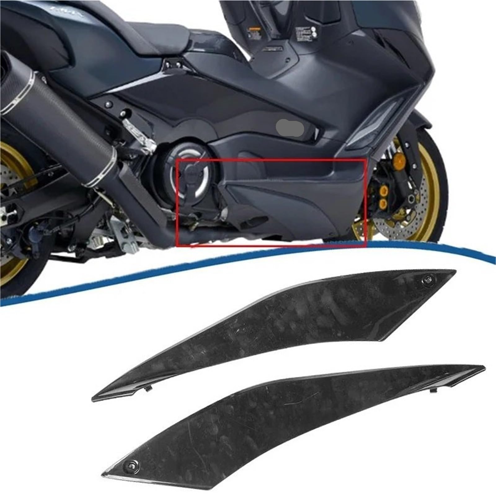 Fairing Pasuje do Yamaha Tmax 560 T-MAX 560 2022-2024 Osłona pod silnikiem Dolna osłona boczna osłona(Unpainted 1 Set)