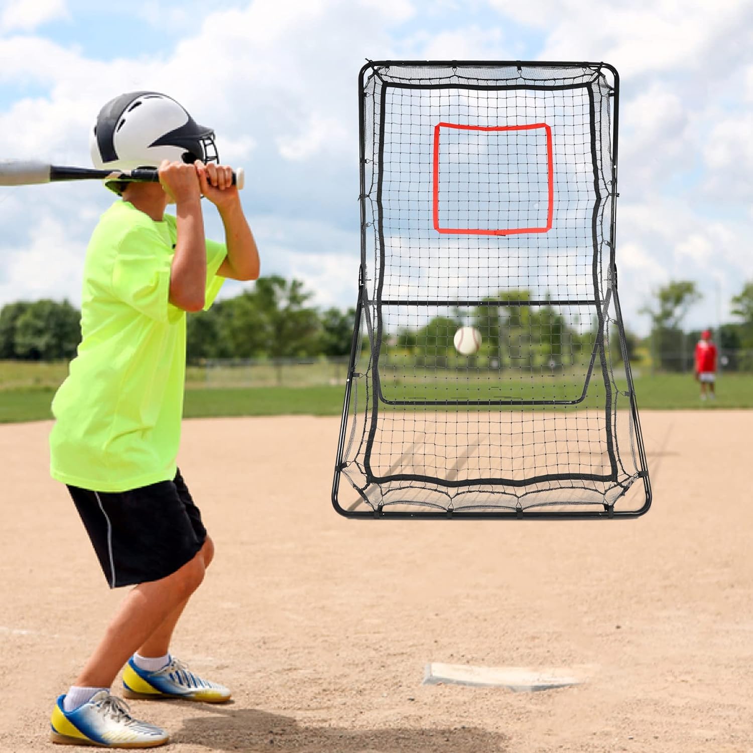 REDCAMP Filet de rebond pour lacrosse, volley-ball, baseball, softball, lancer, lancer, tir, 1,8 x 1,2 m